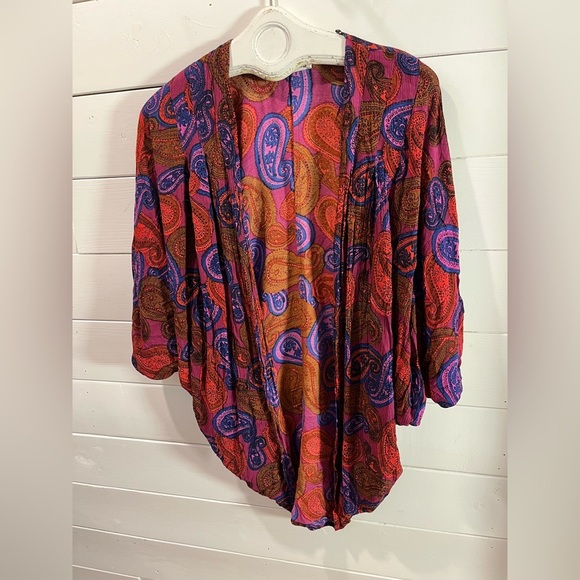 VOLCOM – Kimono drapé à imprimé cachemire – Taille unique - Picture 6 of 11